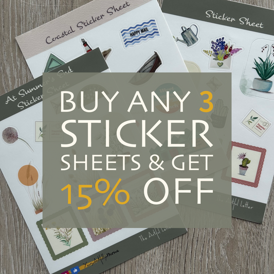 At Summer's End Sticker Sheet – 10 Kiss-Cut Vinyl Stickers