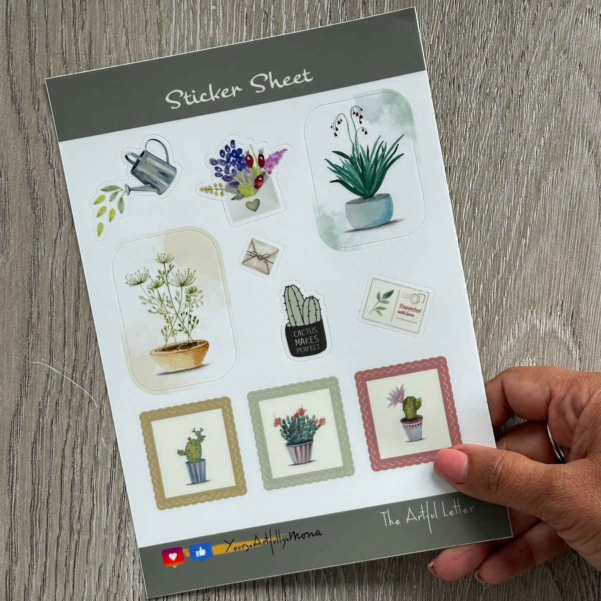 Botanical Sticker Sheet – 10 Kiss-Cut Vinyl Stickers