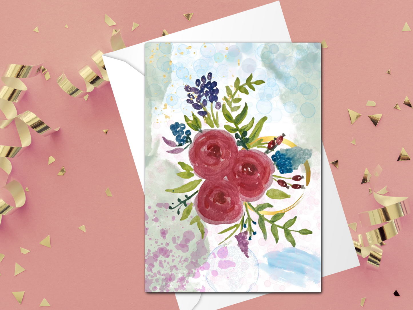 Bouquet of Love Birthday Greeting Cards – Pack of 10