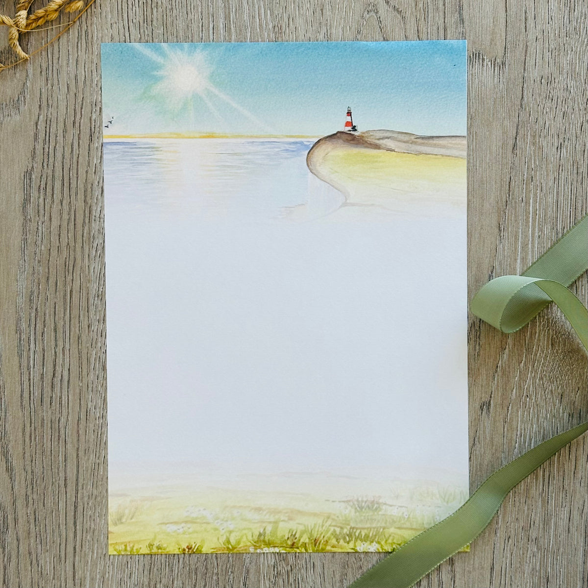 South Downs Coastal Writing Paper Set - 10 Sheets + Envelopes