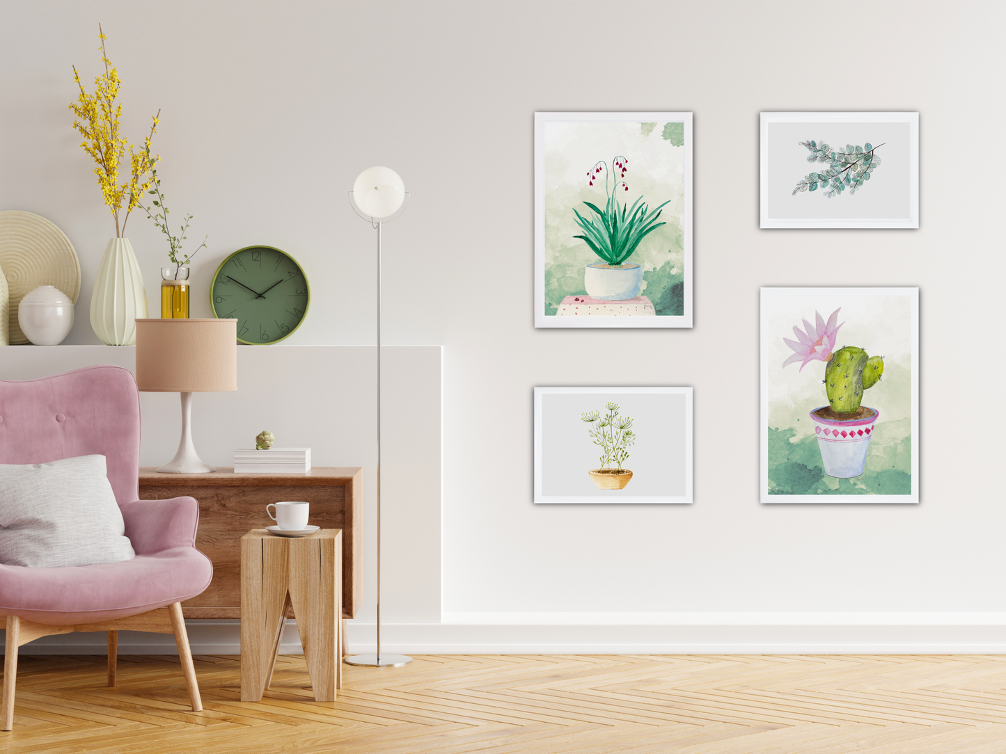Thorns and Petals Cactus Watercolour Digital Download
