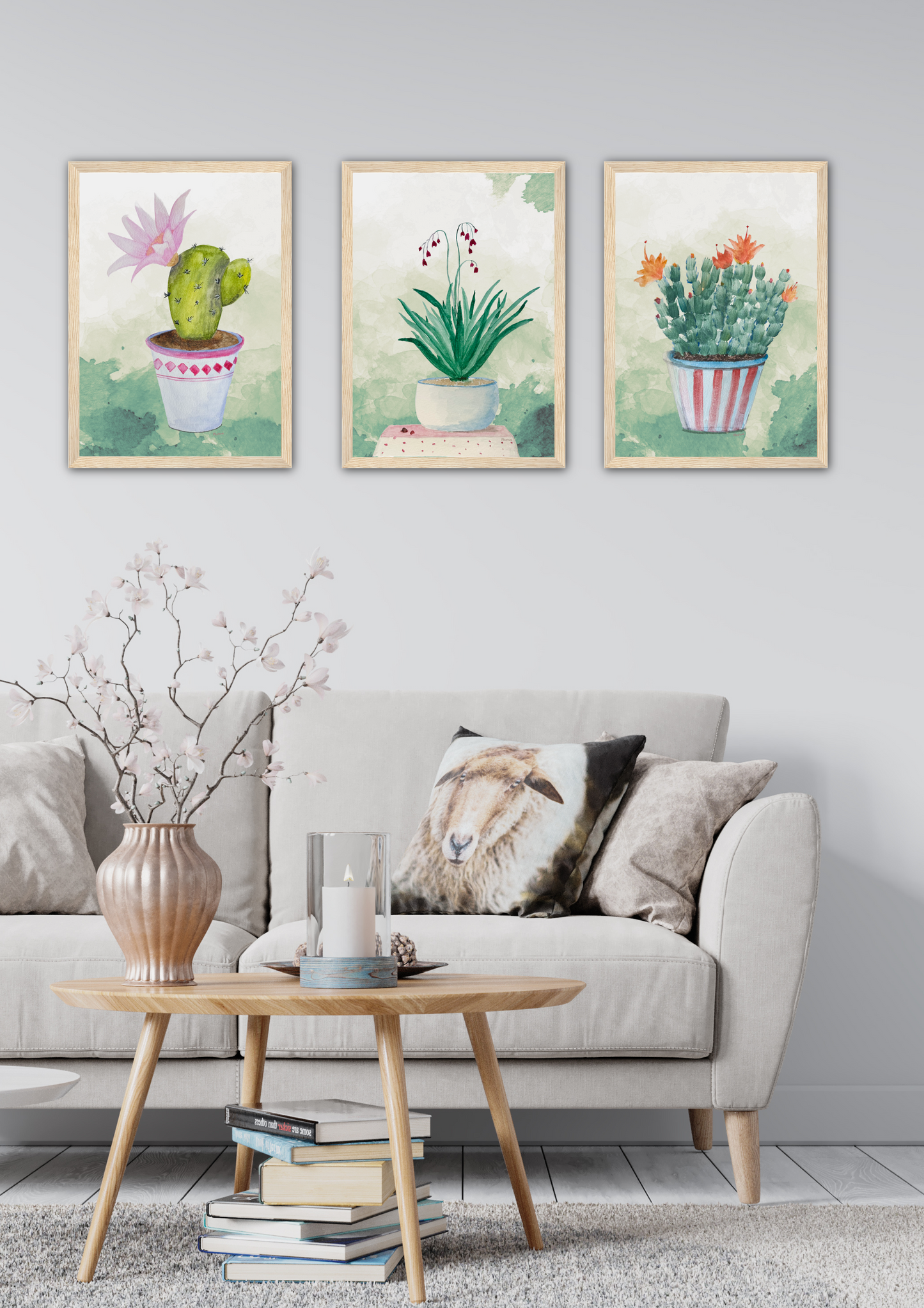 Potted Botanical Trio – Printable Wall Art Set of 3