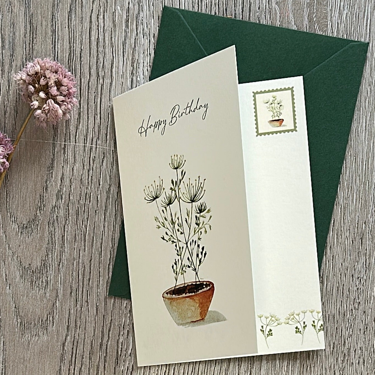 Dill Terracotta Birthday Card