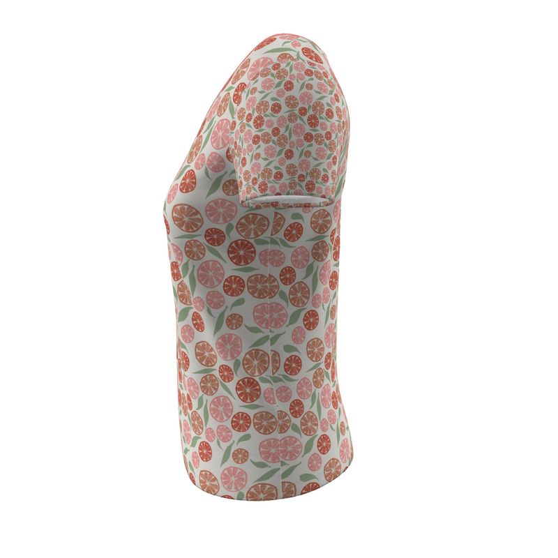 Floral patterned top on a white background