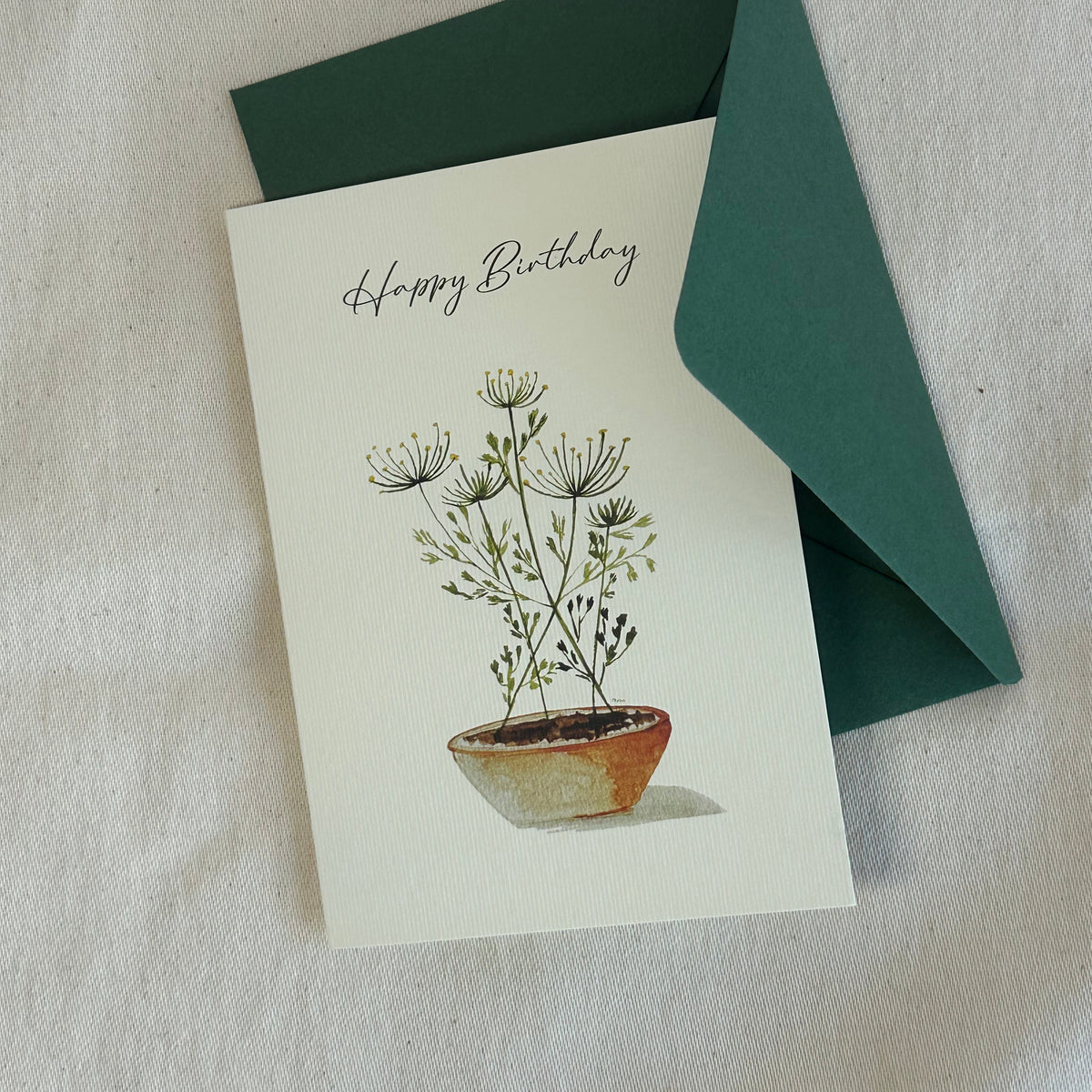 Dill Terracotta Birthday Card