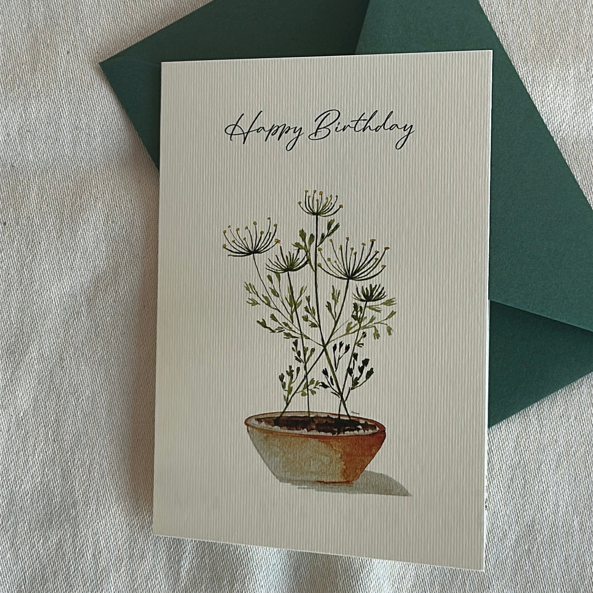 Dill Terracotta Birthday Card