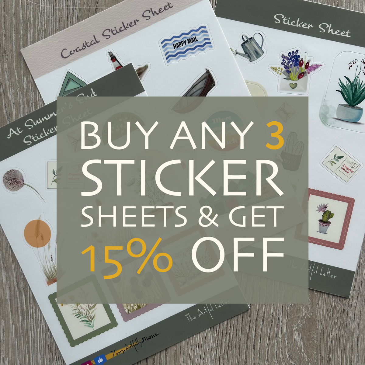 Botanical Sticker Sheet – 10 Kiss-Cut Vinyl Stickers