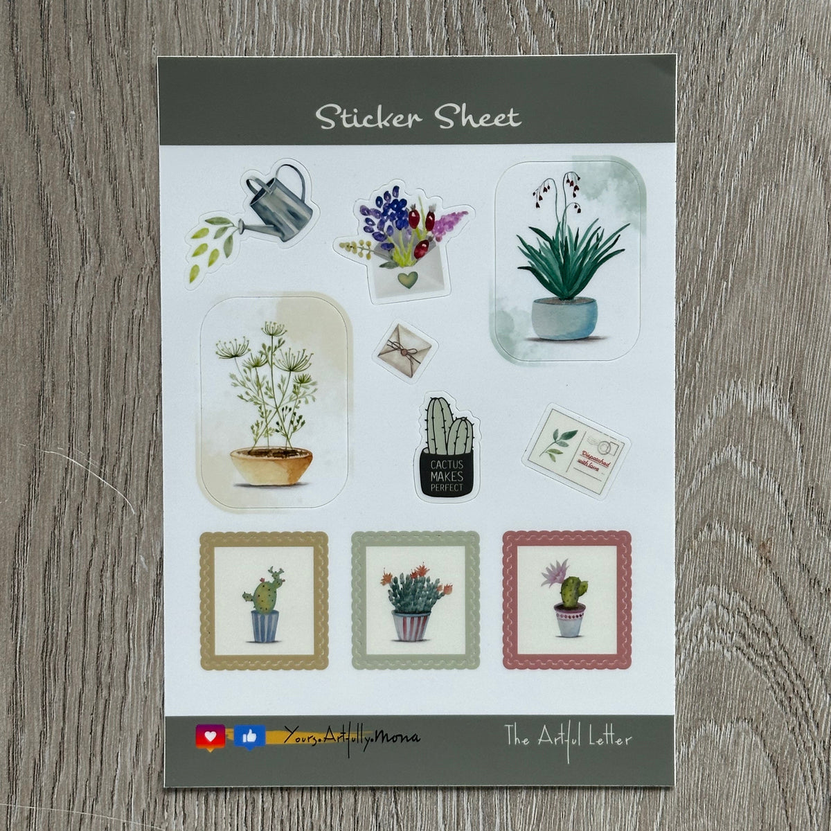 Botanical Sticker Sheet – 10 Kiss-Cut Vinyl Stickers