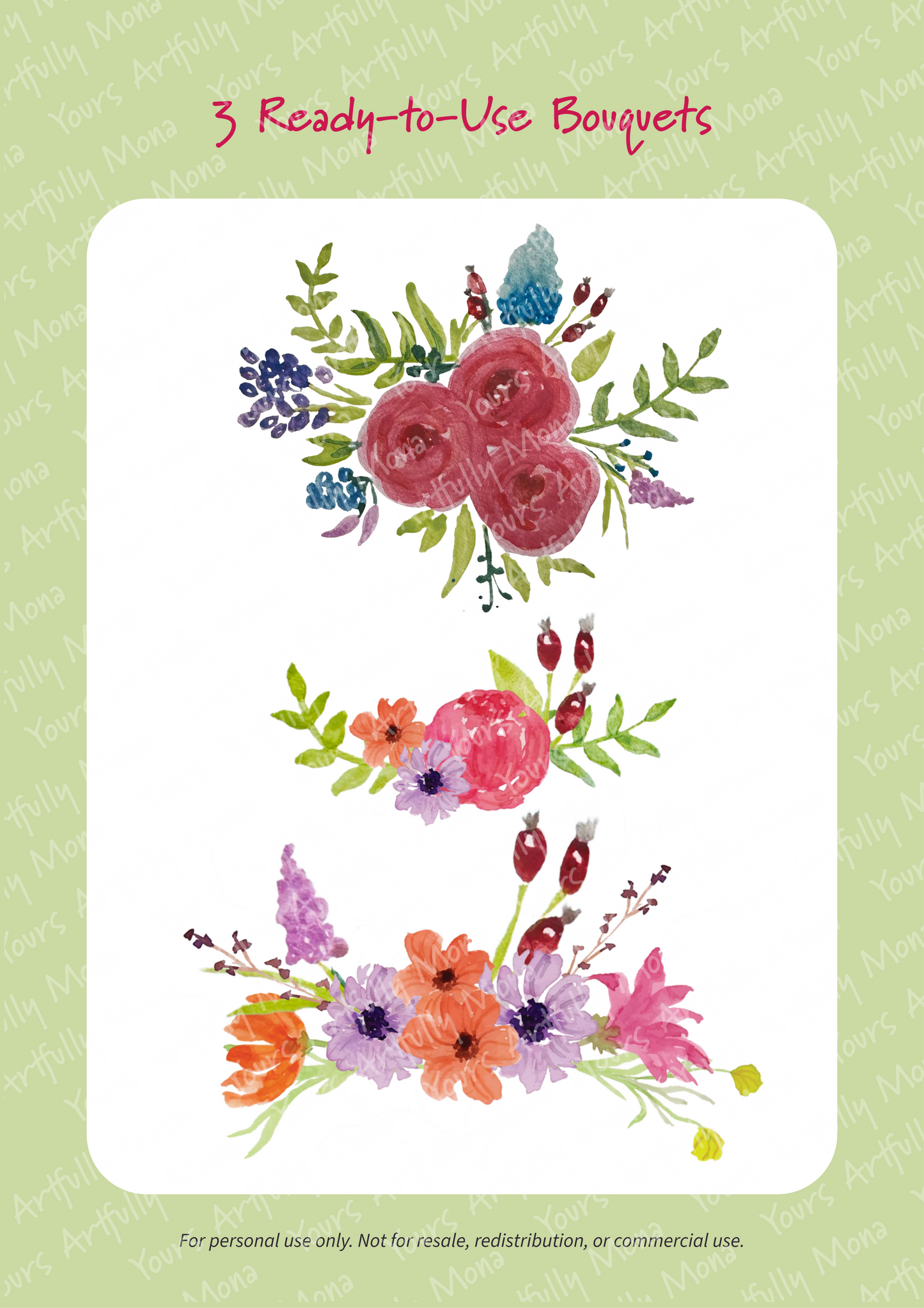 Garden Romance Wedding Clipart & Scrapbook Bundle