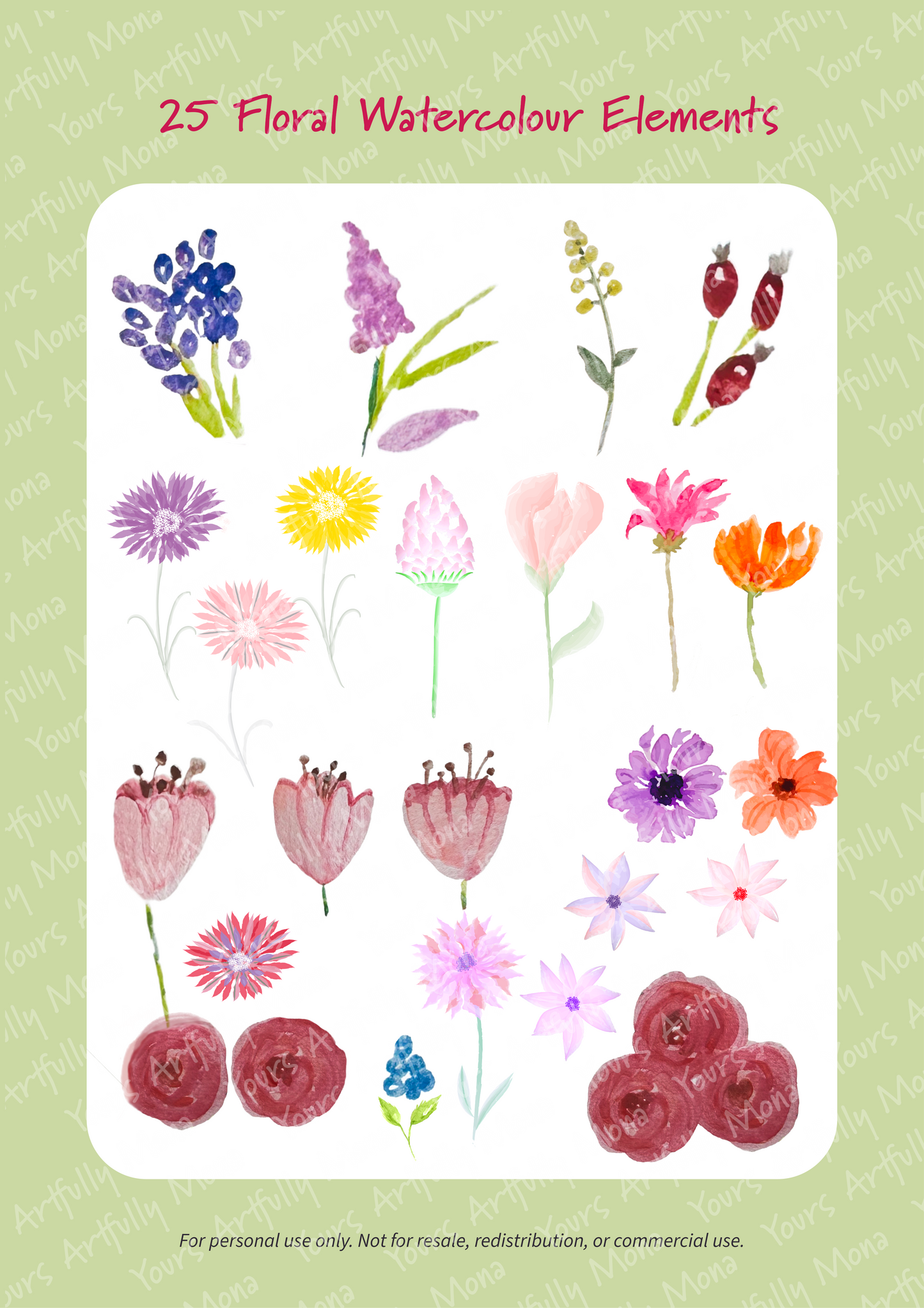 Garden Romance Wedding Clipart & Scrapbook Bundle