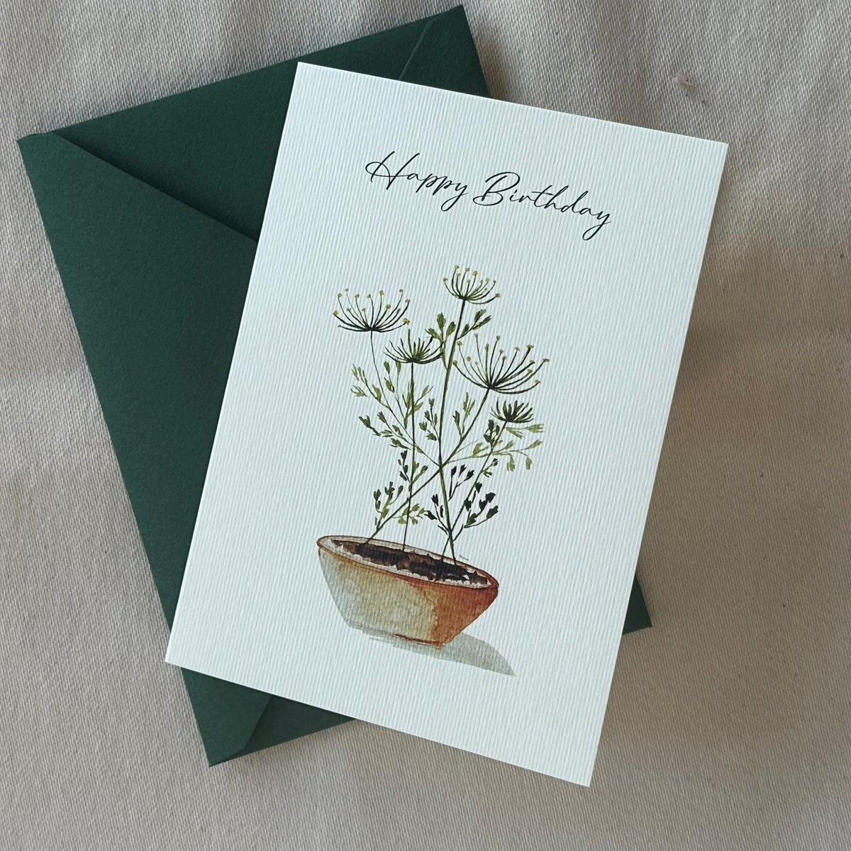 Dill Terracotta Birthday Card