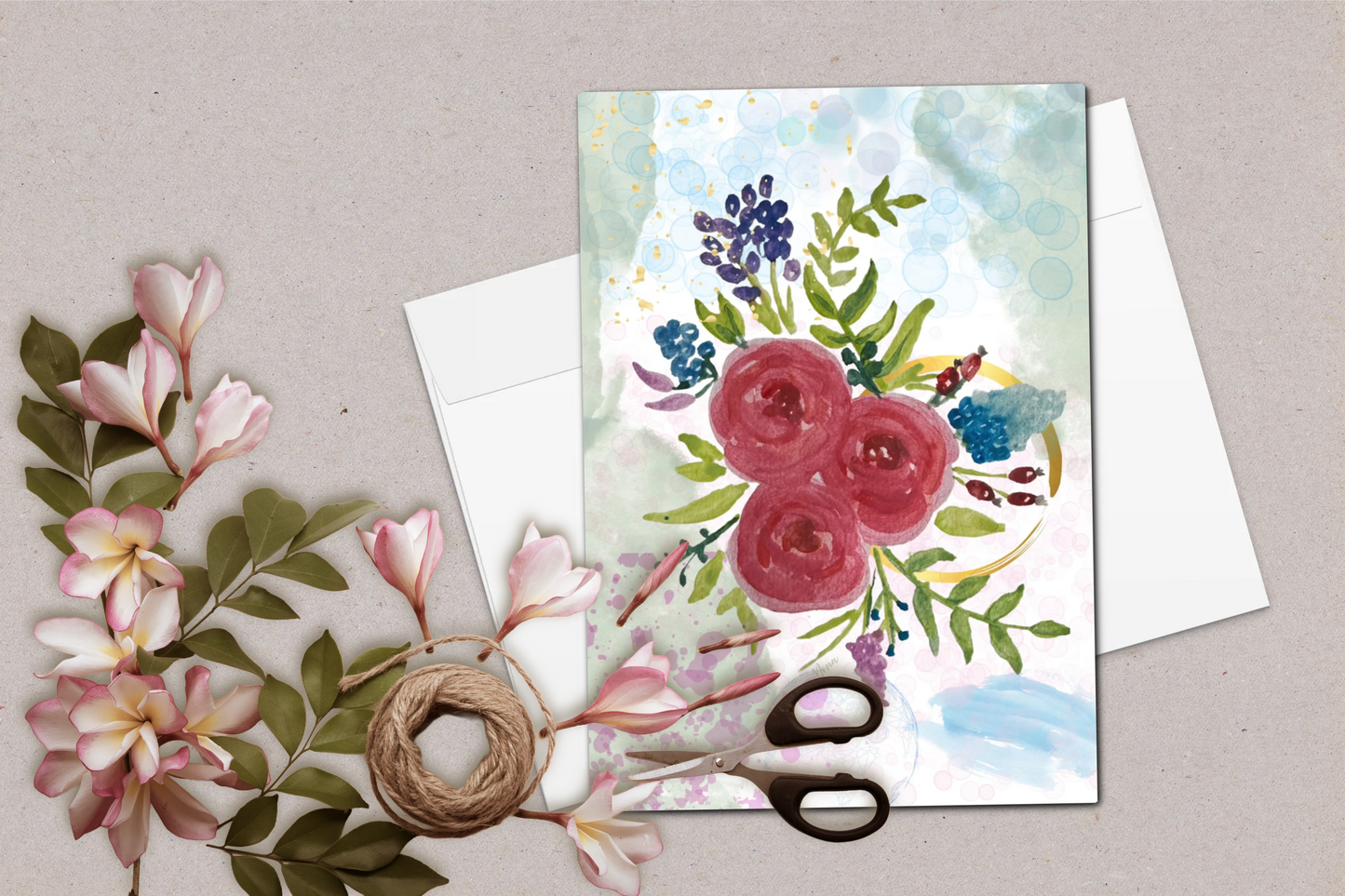 Bouquet of Love Birthday Greeting Cards – Pack of 10