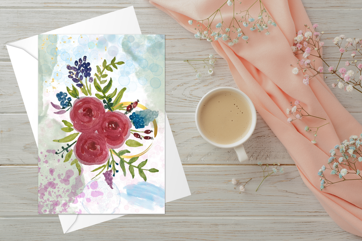 Bouquet of Love Birthday Greeting Cards – Pack of 10