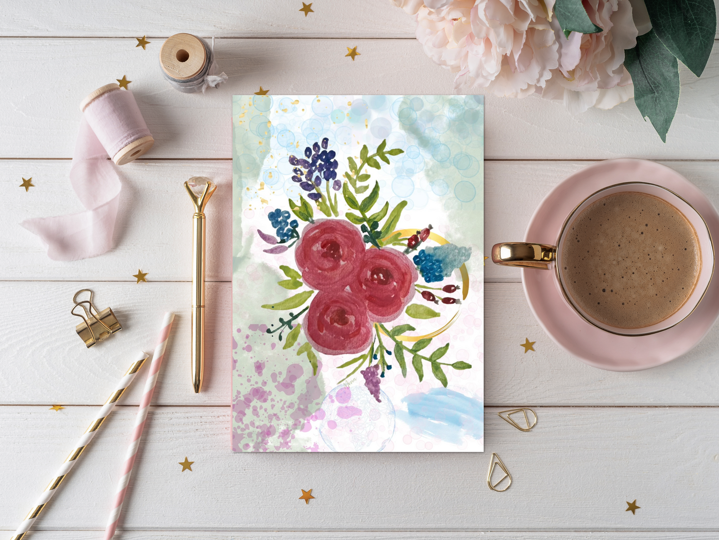 Bouquet of Love Birthday Greeting Cards – Pack of 10