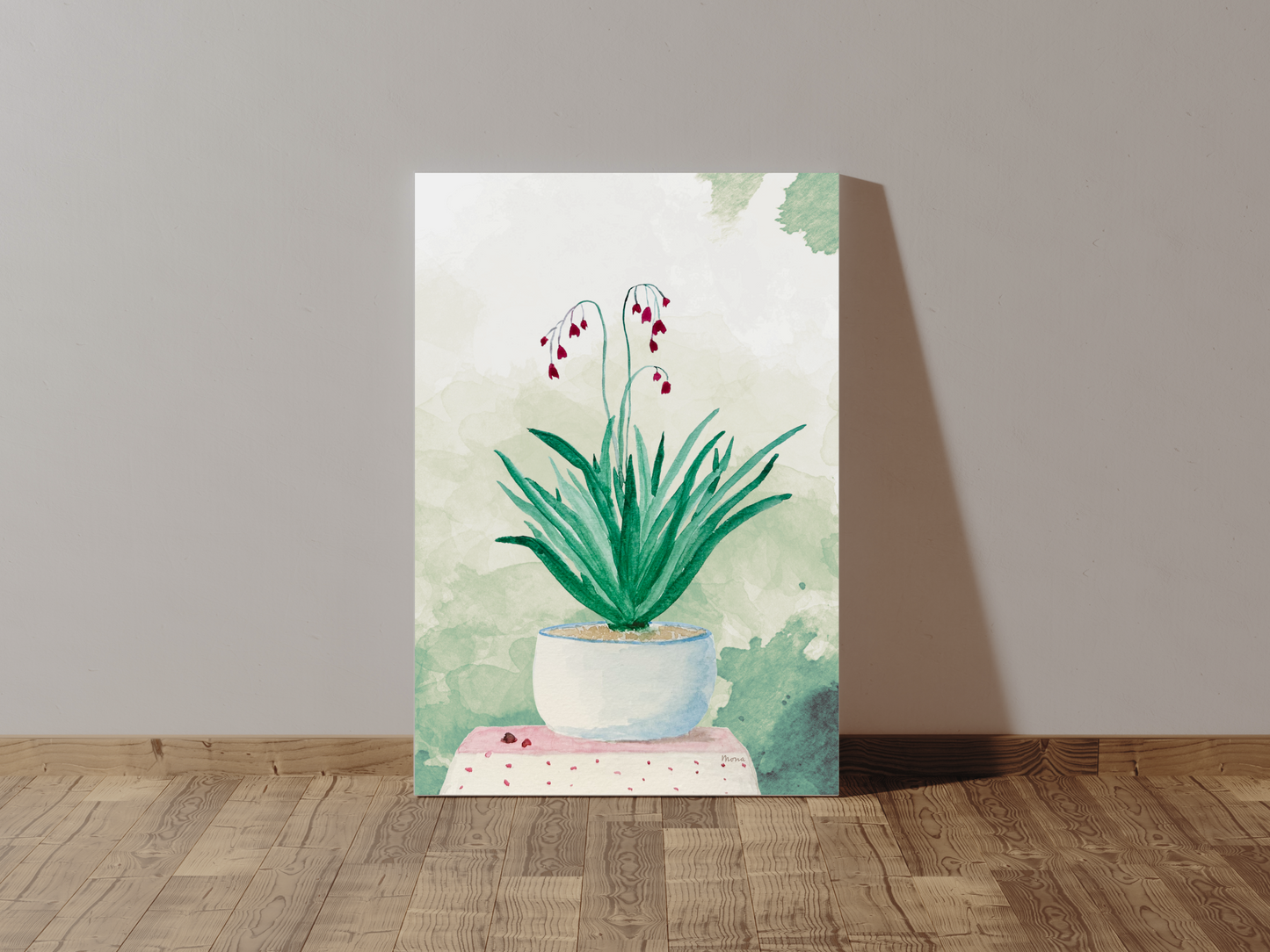 Little Blue Pot of Blooms Printable Wall Art - Digital Download