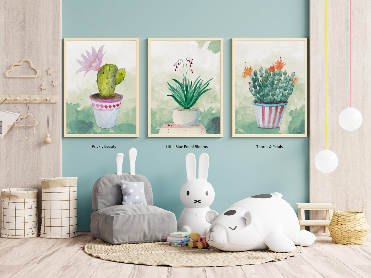 Potted Botanical Trio – Printable Wall Art Set of 3