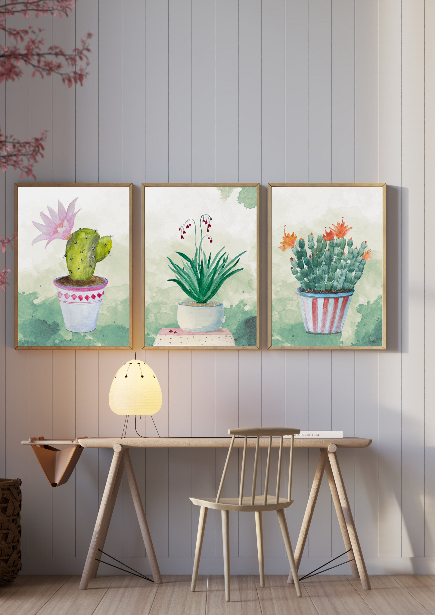 Potted Botanical Trio – Printable Wall Art Set of 3