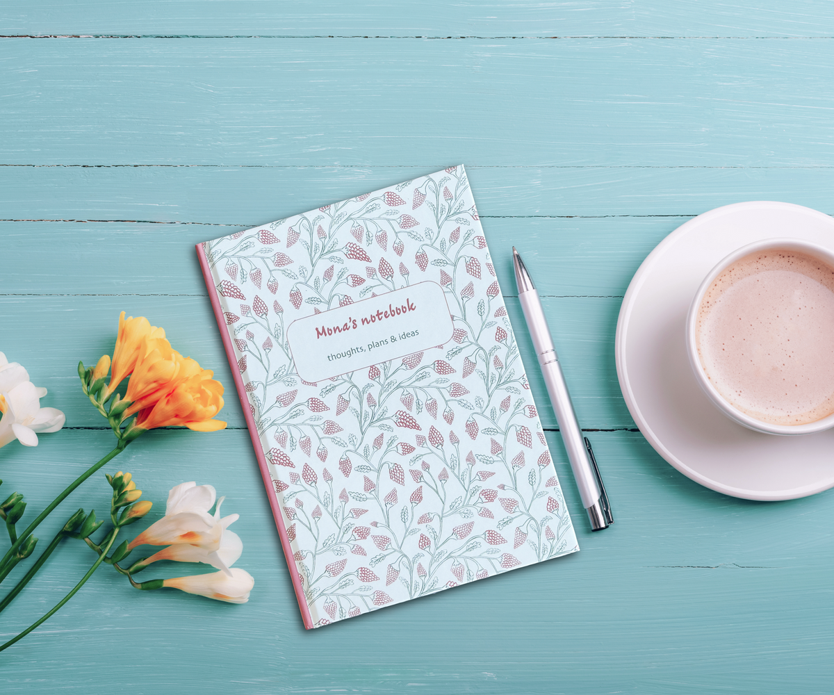 Personalised A5 Hardback Notebook — Lupin Meadow